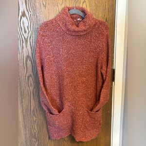 LOFT Flecked Cowl Neck Tunic Sweater